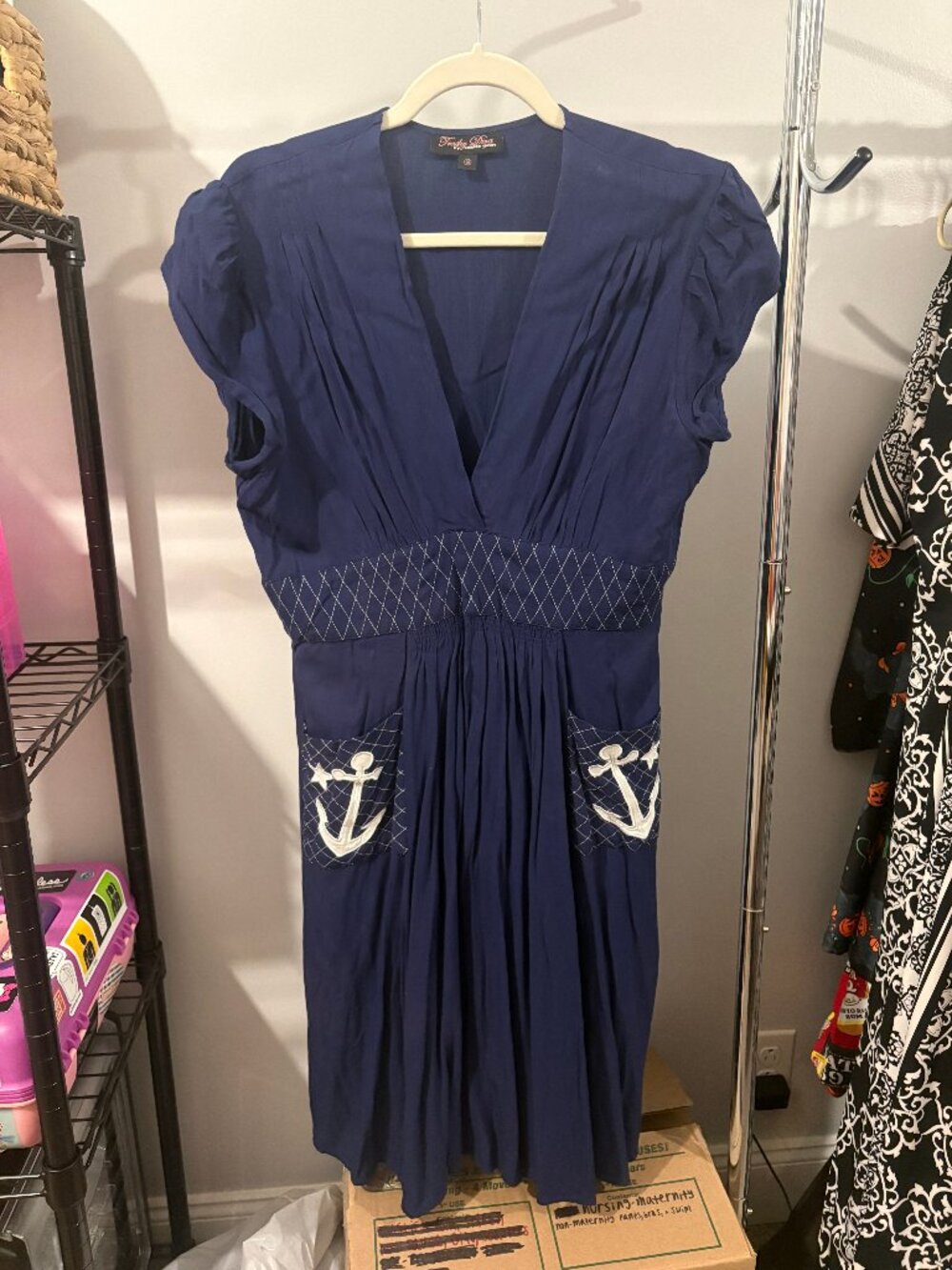 RARE Trashy Diva nautical anchors dress (vintage retro pinup style)